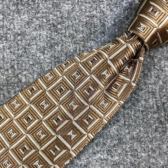 Canali Tie Brown Silk Classic Made in Italy